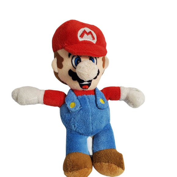 Nintendo Super Mario Plush Mario 8" Red Blue Stuffed Animal - Picture 1 of 7